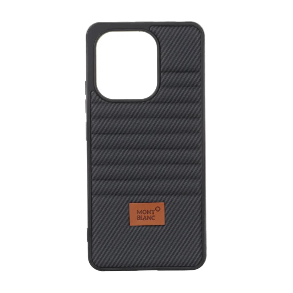 قاب Mont Blanc پافری طرح هاشور Xiaomi Redmi Note 13 4G – مشکی — تصویر ۲