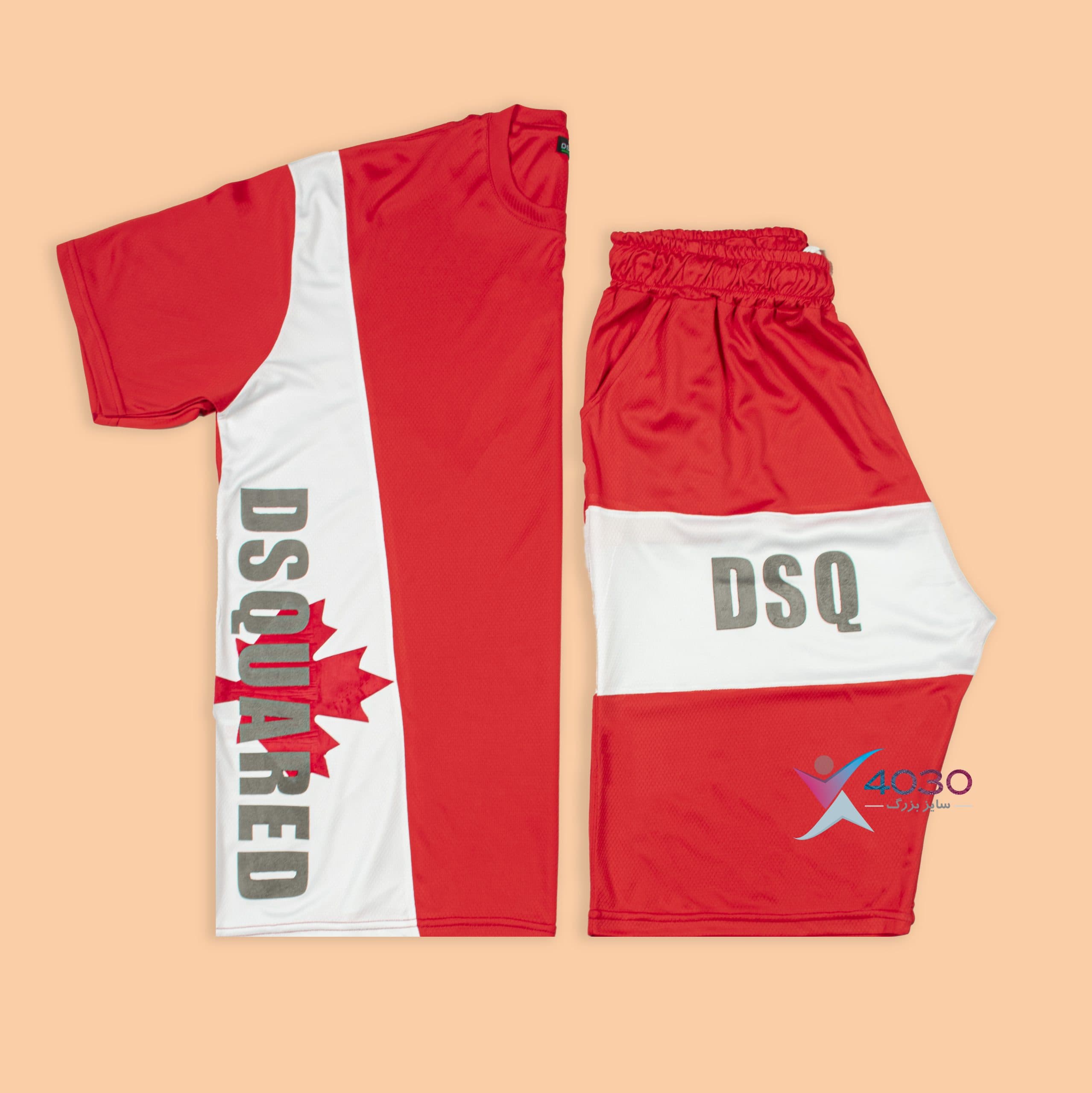 ست تیشرت و شلوارک دسکوارد DSQ سایزبزرگ ( 8032 )