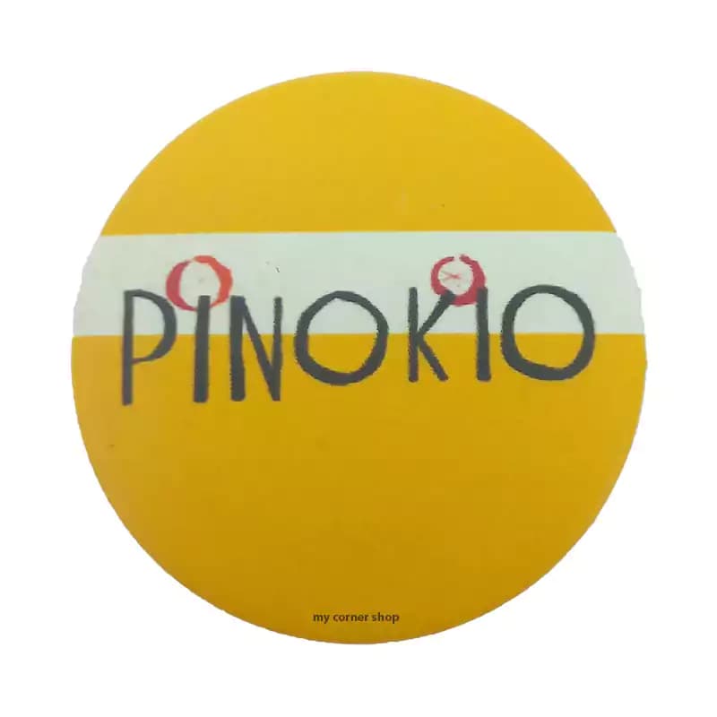 پیکسل نوشته PINOKIO، سنجاق دار، فلزی، خارجی، کد 025