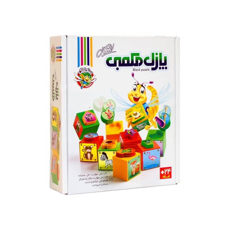 بازی آموزشی سنجاقک مدل پازل مکعبی اشکال- کد:M24674