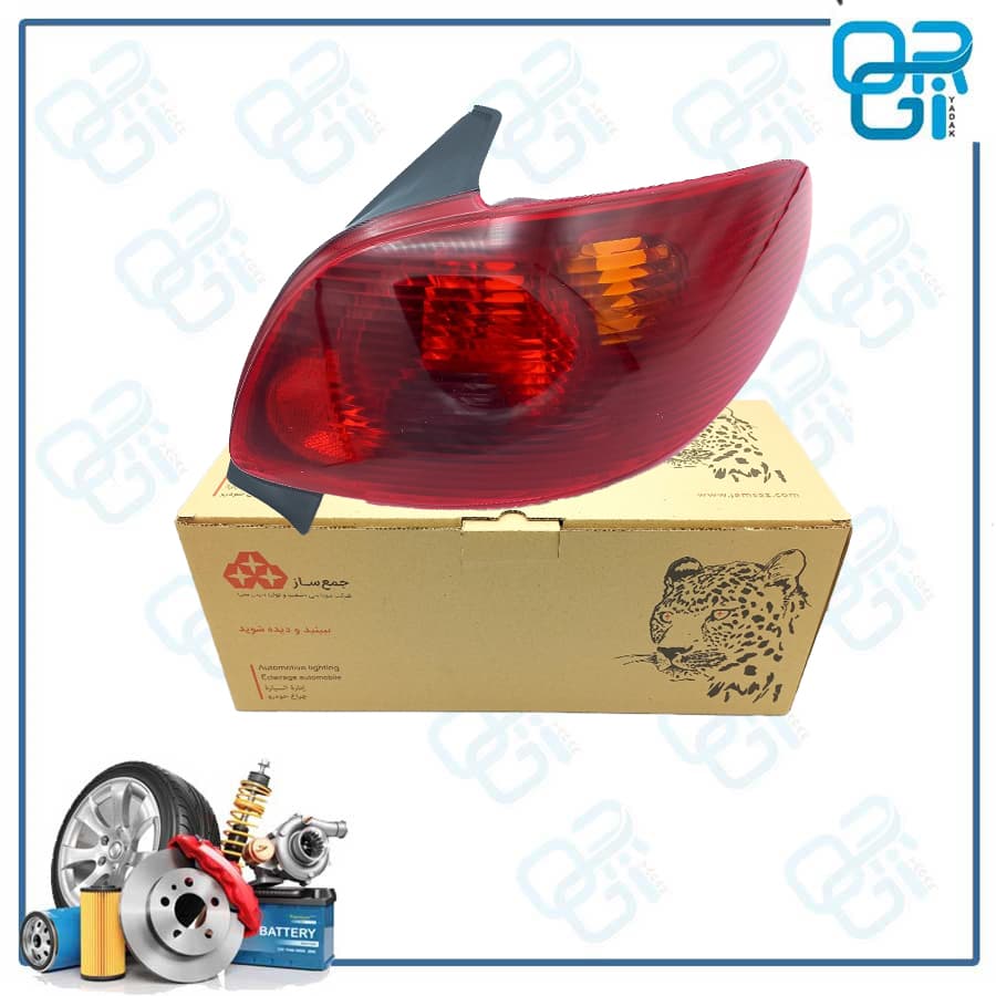 خطر عقب 206 لنز شفاف راست جمعساز