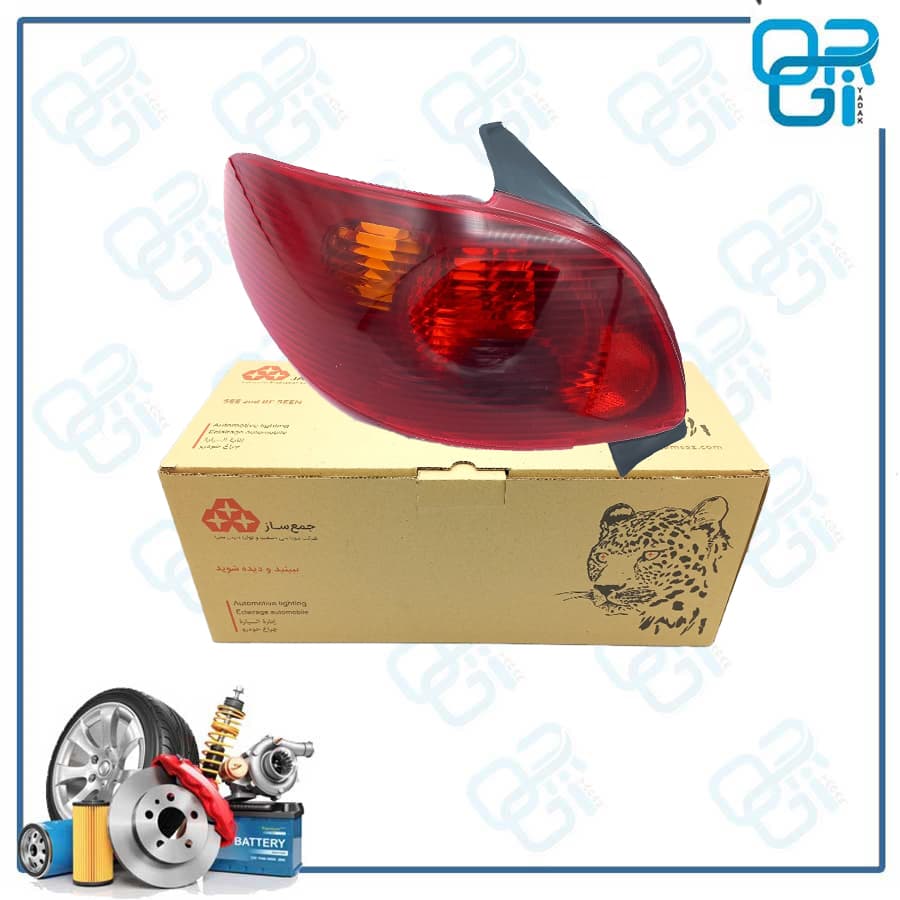 خطر عقب 206 لنز شفاف چپ جمعساز