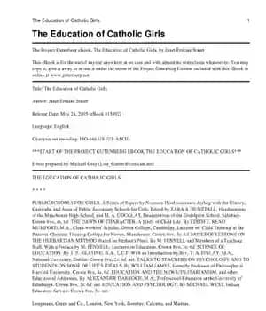 دانلود کتاب The Education of Catholic Girls