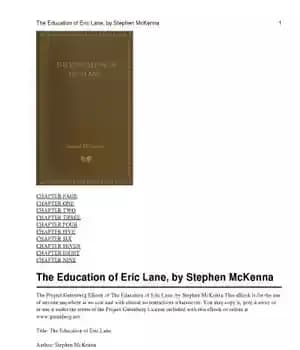 دانلود کتاب The Education of Eric Lane