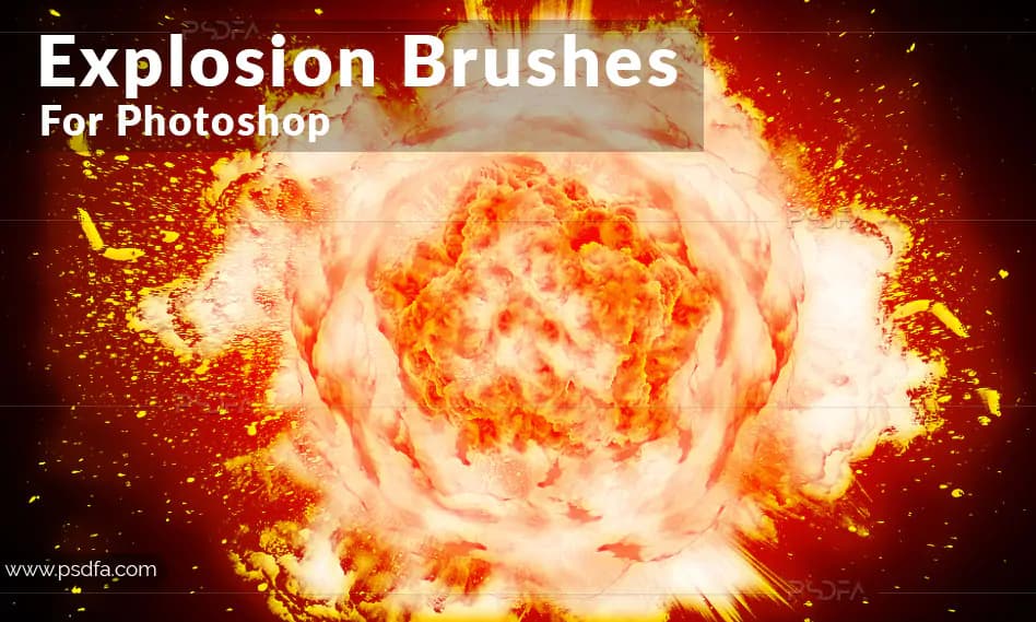 براش انفجار بمب و دود انفجار برای فتوشاپ – Explosion Brushes