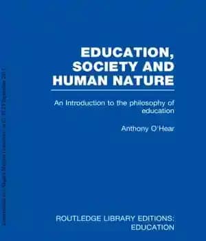 دانلود کتاب Education, Society and Human Nature