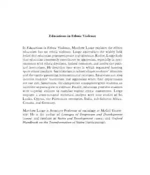 دانلود کتاب Educations in Ethnic Violence: Identity, Educational Bubbles, and Resource Mobilization