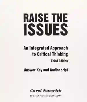 دانلود کتاب Raise the Issues: An Integrated Approach to Critical Thinking Answer Key and Audioscript