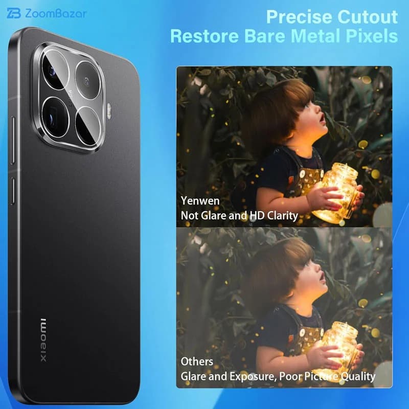 محافظ لنز دوربین شیشه‌ای اپیکوی مدل 3D-Clear Lenz مناسب برای گوشی موبایل شیائومی 15T — تصویر ۷