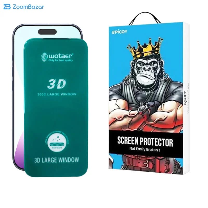 گلس اپیکوی مدل Wotaer 3D Large Window مناسب برای گوشی موبایل اپل iPhone 17/ 17 Pro / 16 Pro — تصویر ۲