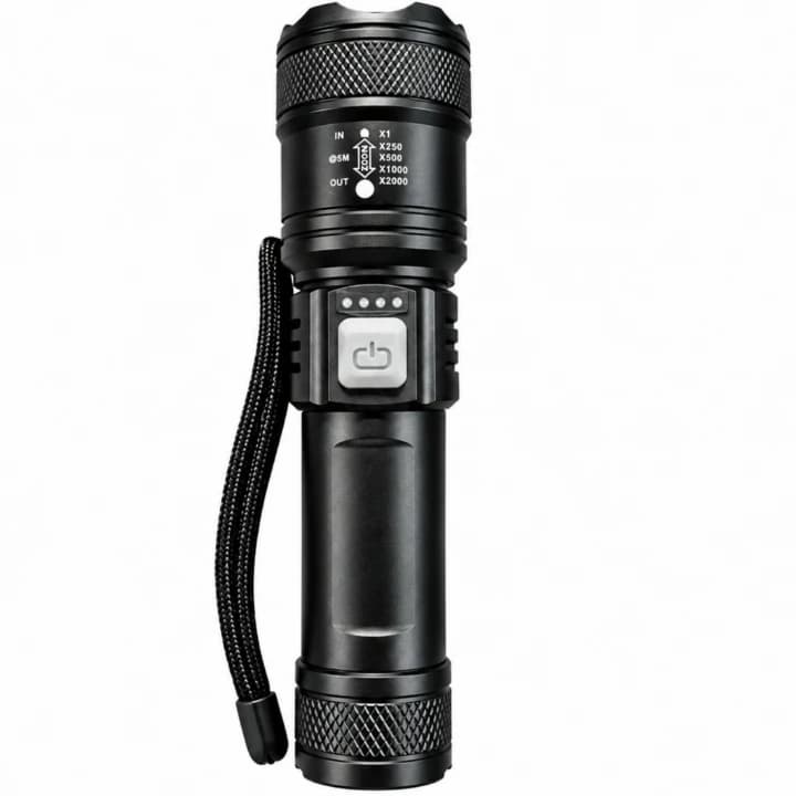 چراغ قوه دستی LED شارژی مدل L-39 | نور مهتابی با برد بالا و حالتهای نوردهی متنوع