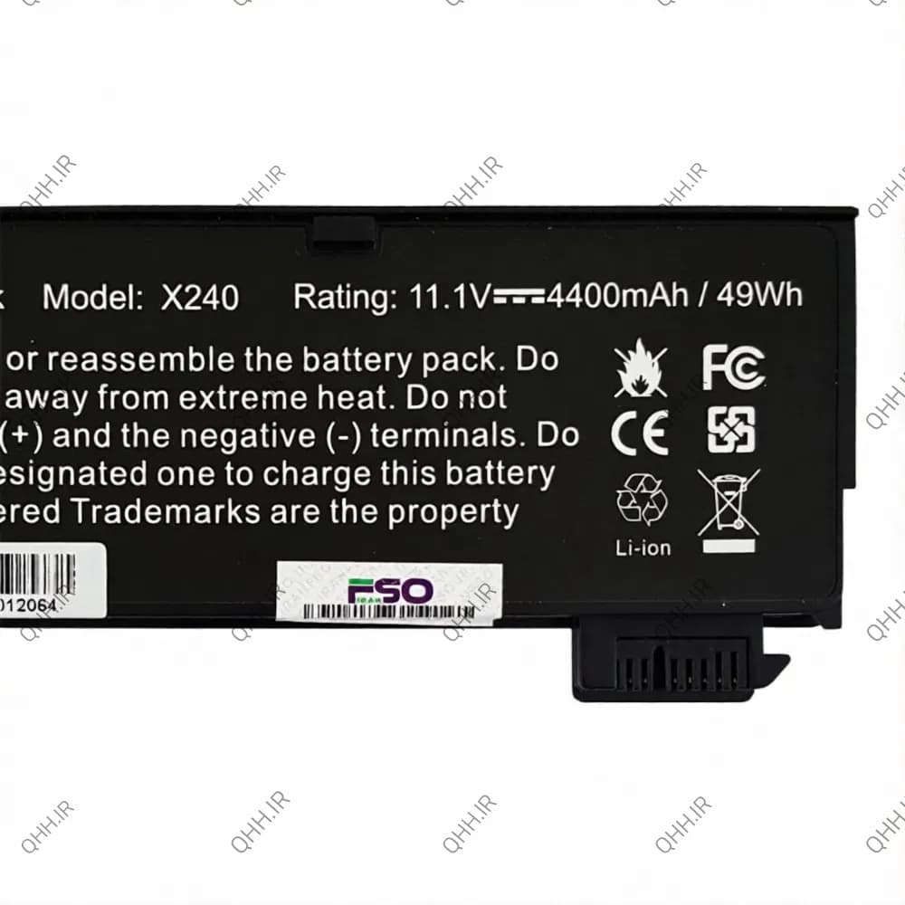 باتری لپ تاپ لنوو ThinkPad X240-X260-T450-6Cell Gimo Plus مشکی-49 وات ساعت — تصویر ۲