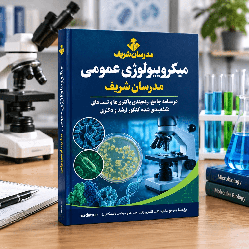 دانلود فایل کتاب میکروبیولوژی عمومی (درسنامه، ردهبندی باکتریها و تستهای چهارگزینهای) ( نسخه پی دی اف PDF)