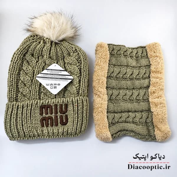 شال و کلاه بچگانه خزدار مدل بافتنی شال رینگی کد 1276 — تصویر ۵