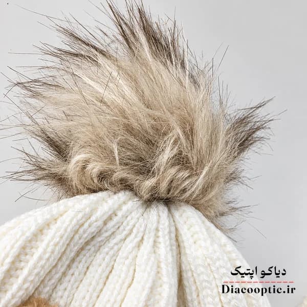 شال و کلاه بچگانه خزدار مدل بافتنی شال رینگی کد 1274 — تصویر ۴
