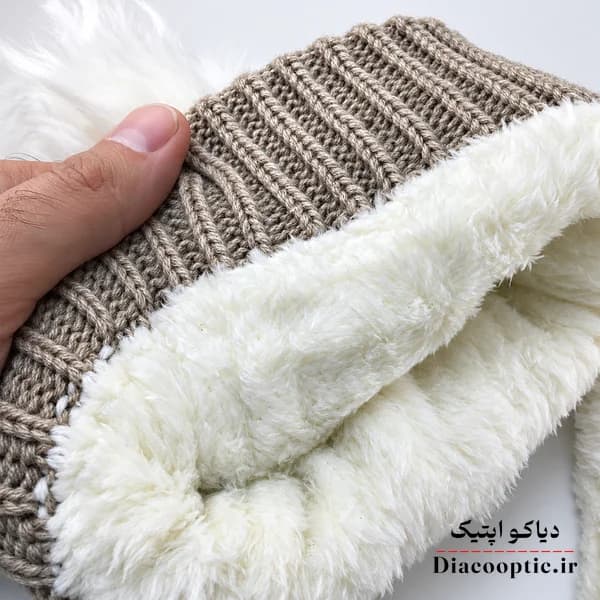 شال و کلاه بچگانه خزدار مدل بافتنی شال رینگی 1275 — تصویر ۷