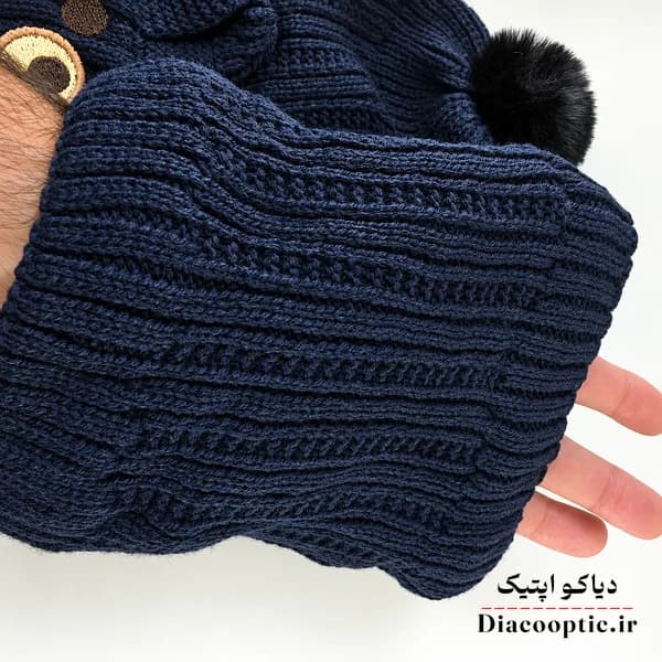 شال و کلاه بچگانه خزدار خرگوشی مدل بافتنی شال رینگی کد 1292 — تصویر ۳