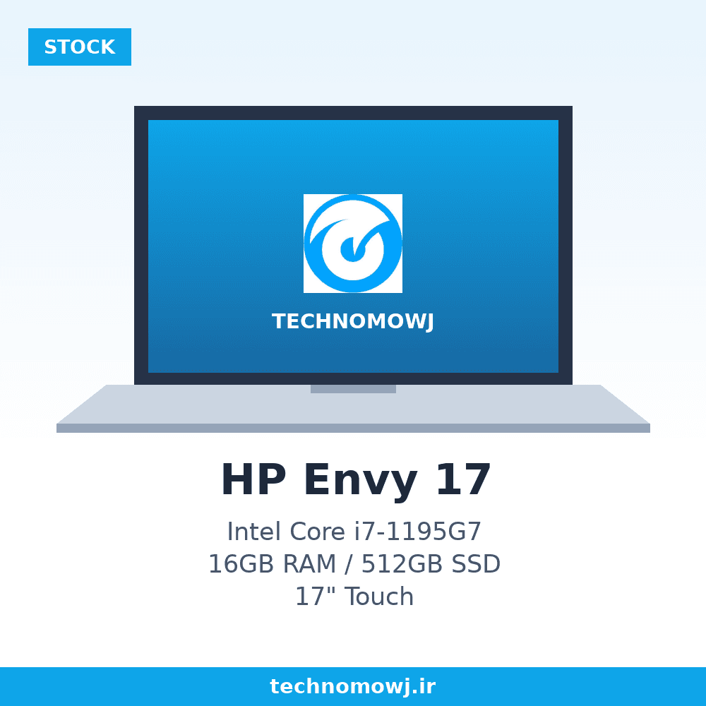 لپ تاپ استوک HP Envy 17 | Core i7-1195G7 | 16 GB Ram DDR4 | SSD 512 GB | VGA Intel Iris Xe | Display 17 FHD Touch — تصویر ۲