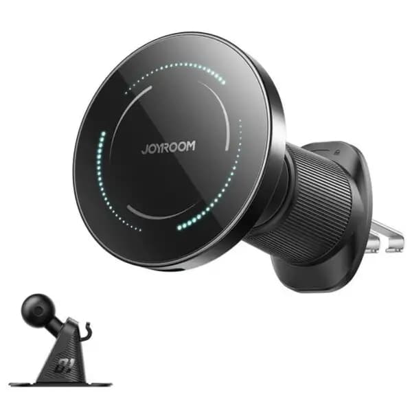 هولدر و پایه نگهدارنده شارژر وایرلس خودرو جویروم مدل Joyroom JR-ZS502 Magnetic Wireless Car Holder 15W