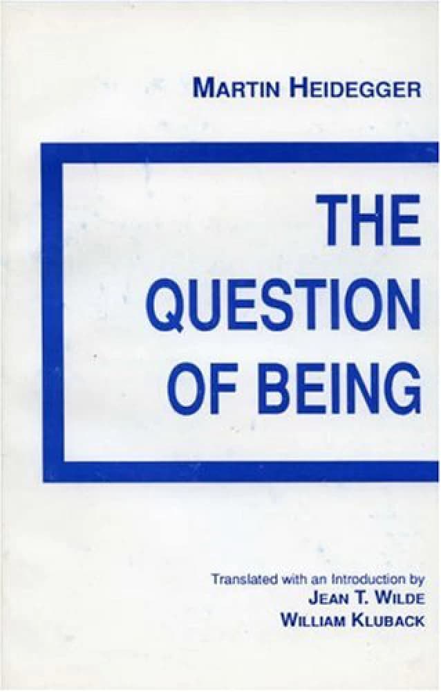 کتاب The Question of Being (پرسش از هستی) اثر Martin Heidegger نسخه انگلیسی PDF