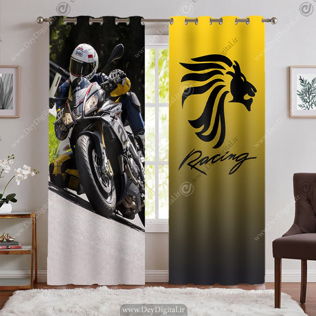 پرده پانچی خفن طرح موتور سنگین سوار BA-9227