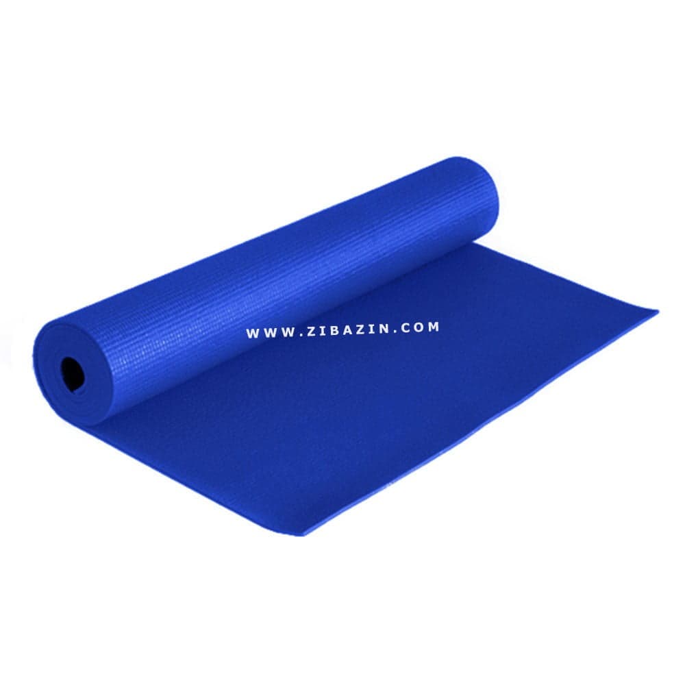 مت یوگا و پیلاتس (PVC) یک لایه ۶ میل : آبی + کاور رایگان