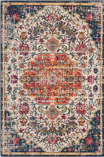 فرش وینتیج کهنه نمای ترنج | فرش صائب | کد : M125