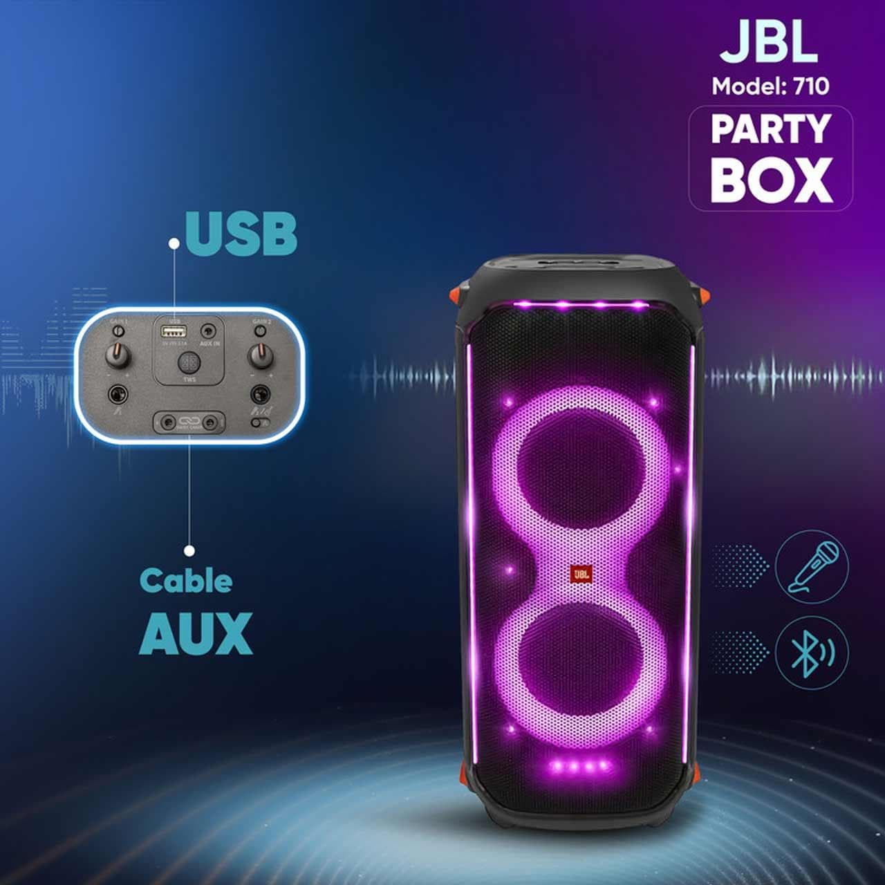 اسپیکر چمدانی JBL مدل PARTYBOX 720 – مشکی (گارانتی 6 ماهه شرکتی) — تصویر ۸