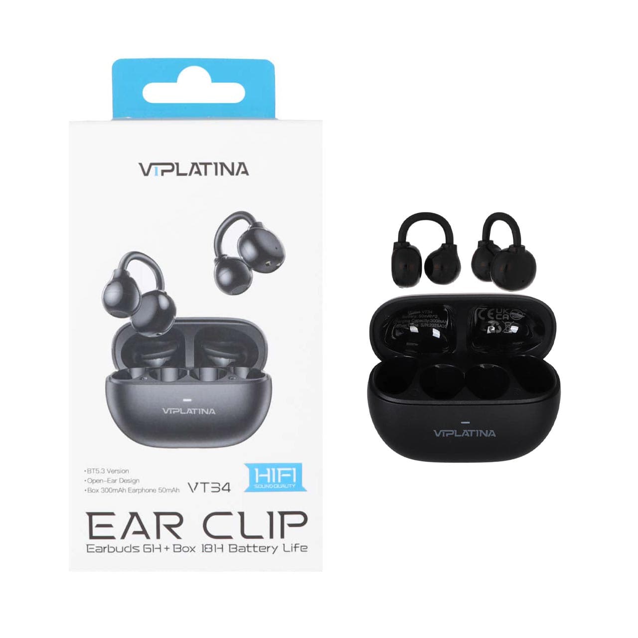 ایرفون بی سیم VIPLATINA مدل VT34 – مشکی (گارانتی 12 ماه تعویض نیکان همراه) — تصویر ۷