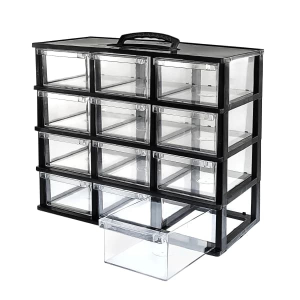 جعبه 12 خانه C4 مشکی 4*3 قناد پلاست