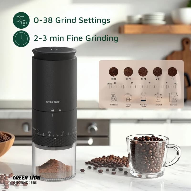 آسیاب قهوه گرین لاین مدل Grind Pro GNGRND45BK — تصویر ۵
