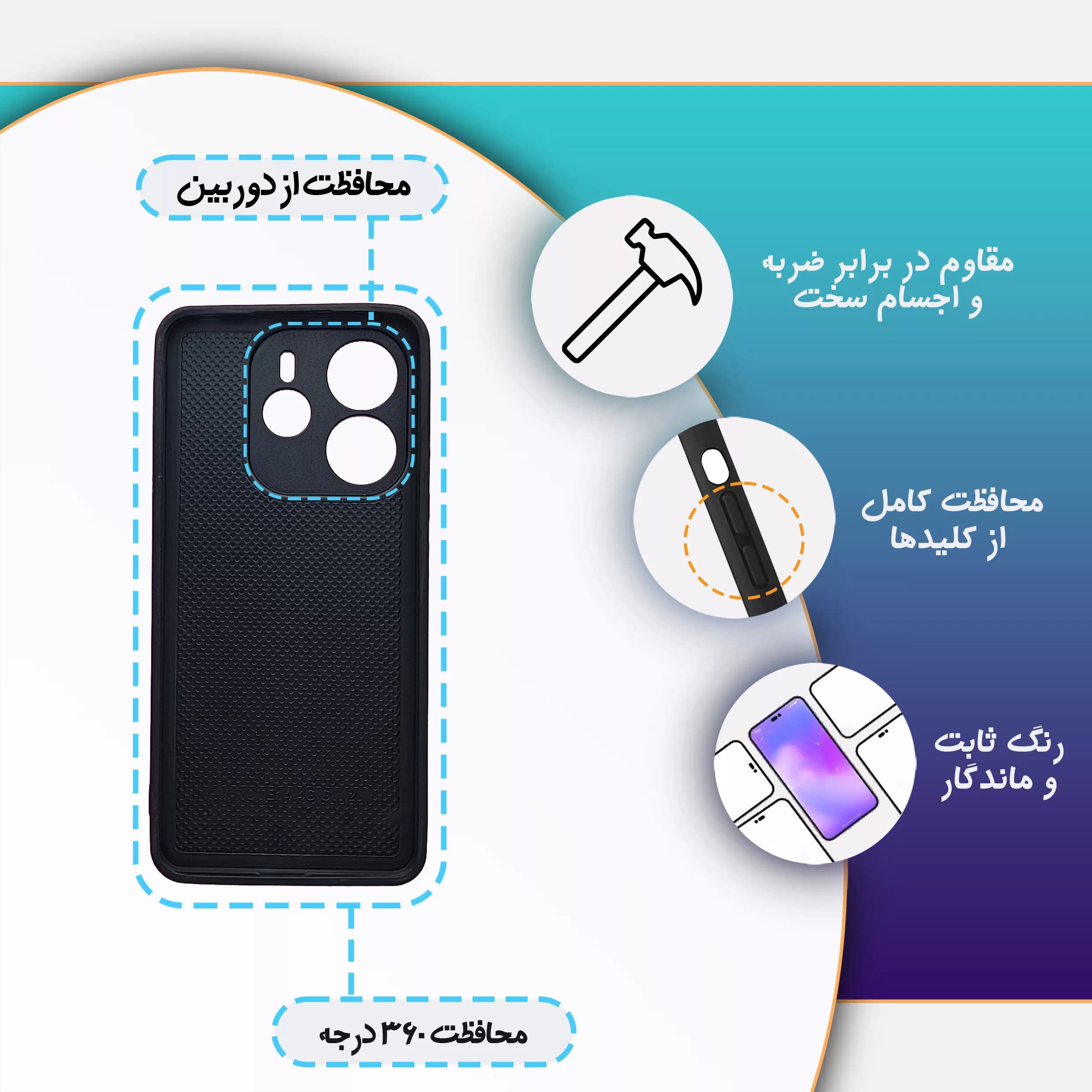 کاور گارد قاب علوی مدل MLG مناسب برای گوشی موبایل شیائومی Redmi Note 14 4G — تصویر ۳