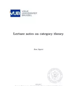 دانلود کتاب Lecture notes on category theory [Lecture notes