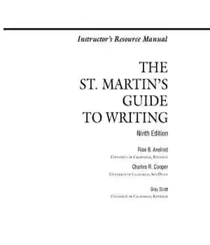 دانلود کتاب The St. MartinÖs Guide to Writing: InstructorÖs Resource Manual