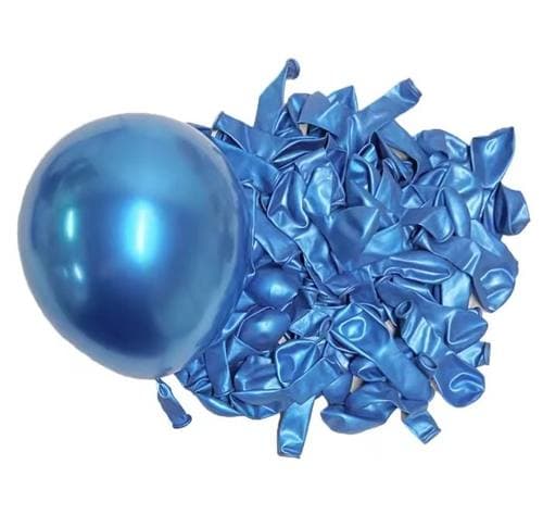 بادکنک لاتکس 6 اینچ کروم آبی 100 عددی ( 11 رنگ )
