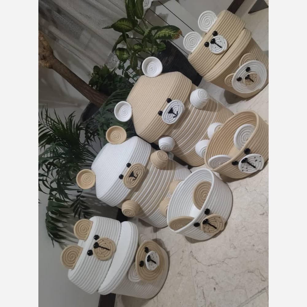 ست 4 تکه خرس تپلی قیطان نسکافه ای کامنا مدل 13144547 — تصویر ۲