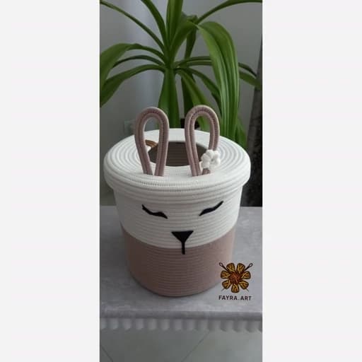سطل زباله قیطان دوزی مدل خرگوش کامنا مدل 13144516