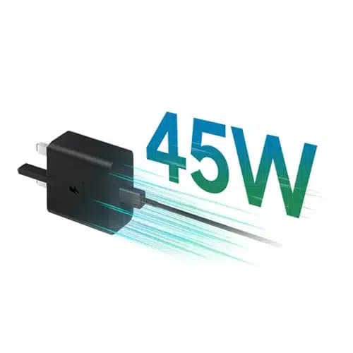 شارژر A56 سامسونگ 45 وات سوپر فست 2 ساخت ویتنام + سوزن سیمکارت رنگدار + سوپر فست شارژ / Super Fast Charge — تصویر ۶