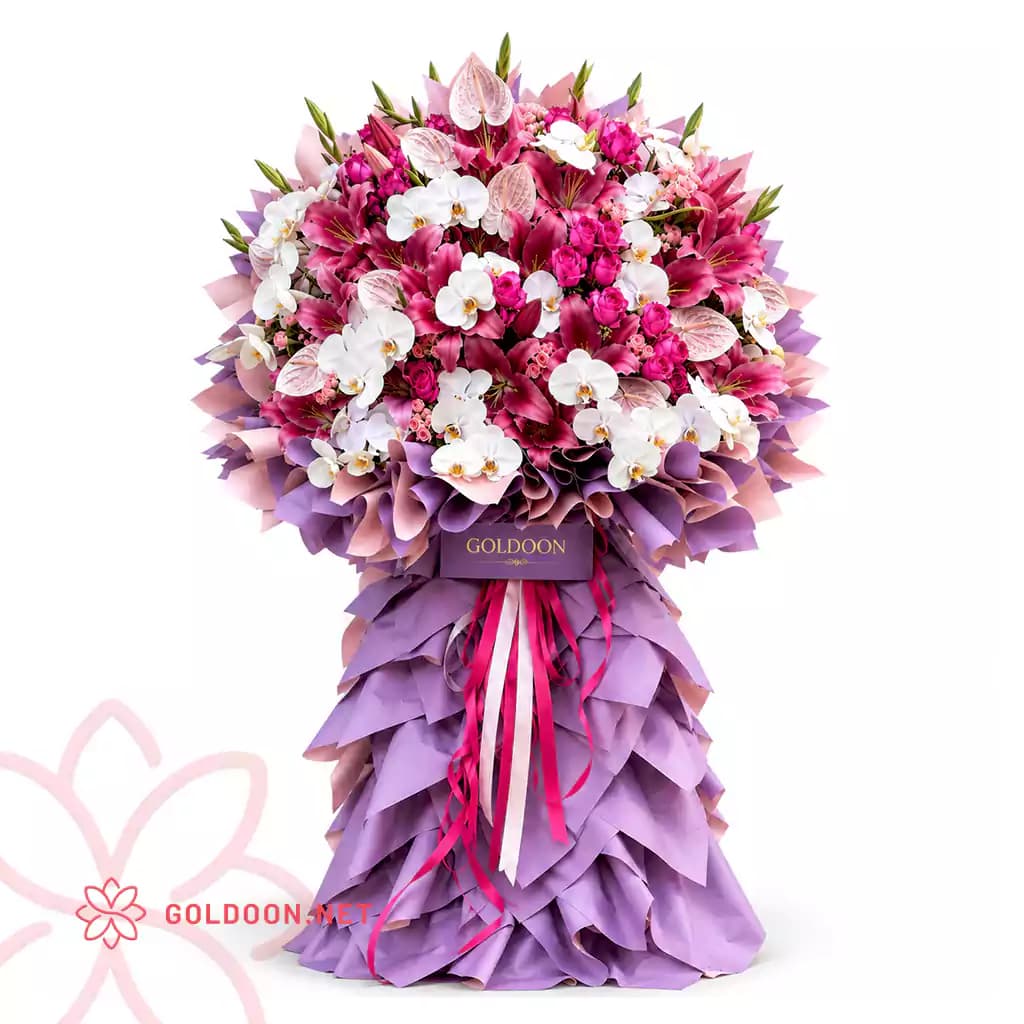 دسته گل رویال ارکیده کد 018