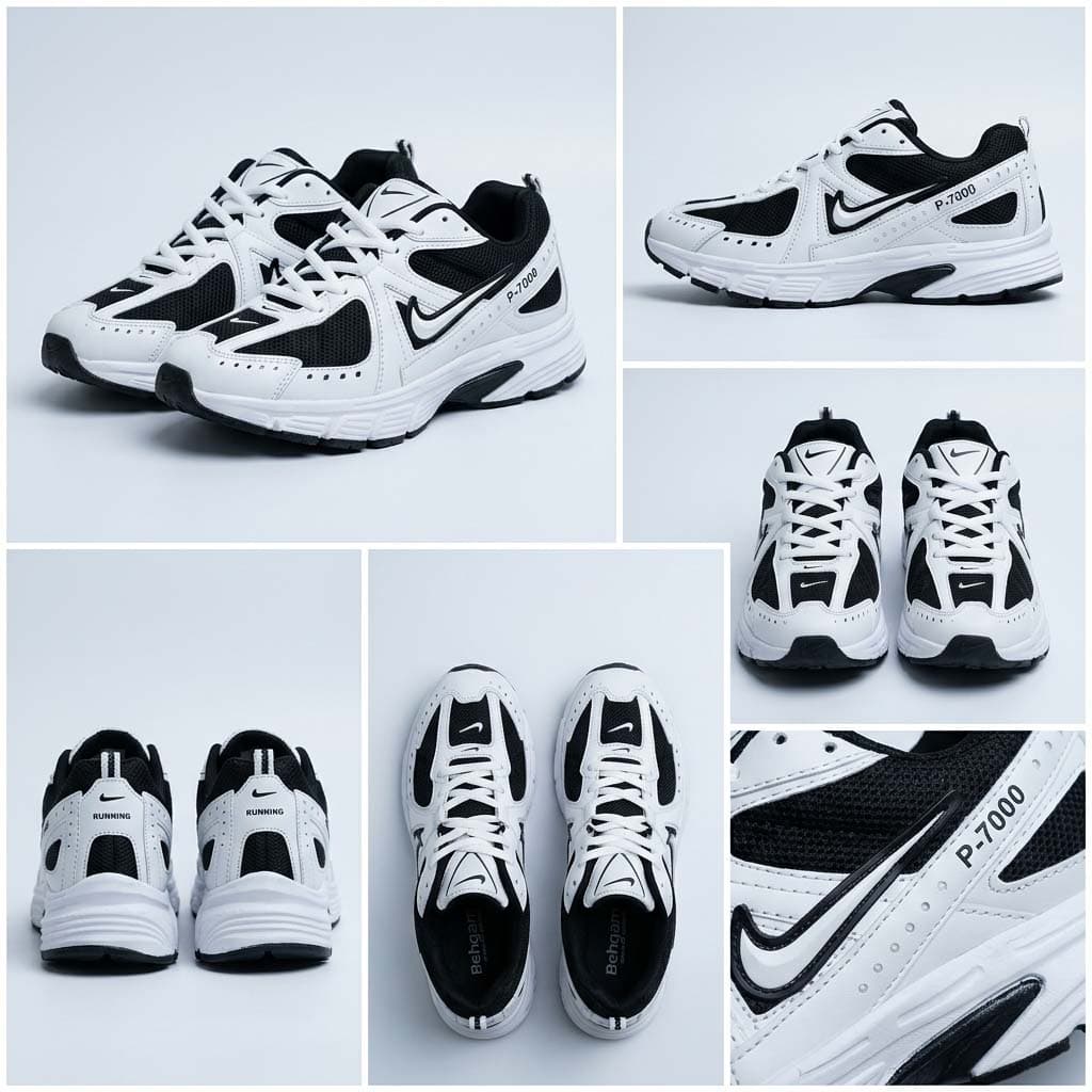 کتونی مردانه نایک P-7000 سفید مشکی | Nike P-6000 Grey White Men’s Sneakers — تصویر ۲