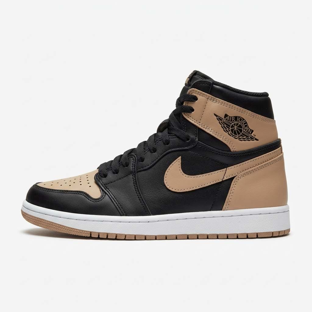 کتونی ساق‌دار مردانه Air Jordan 1 مشکی موکا مناسب استایل روزمره B | سایز 41 تا 44