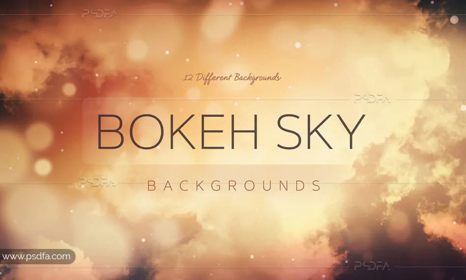 بک گراند انتزاعی آسمان با طرح بوکه – Bokeh Sky Background