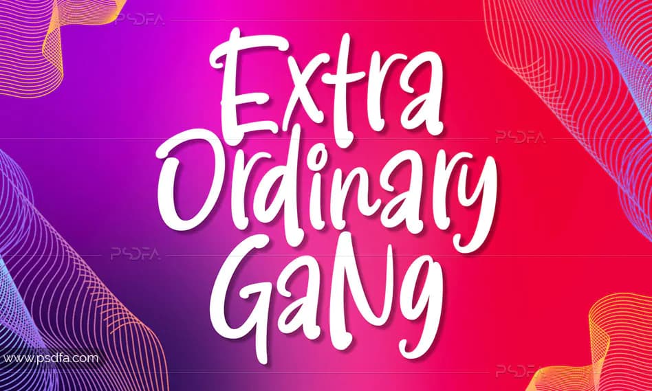 فونت انگلیسی دستنویس و فانتزی Extra Ordinary Gang