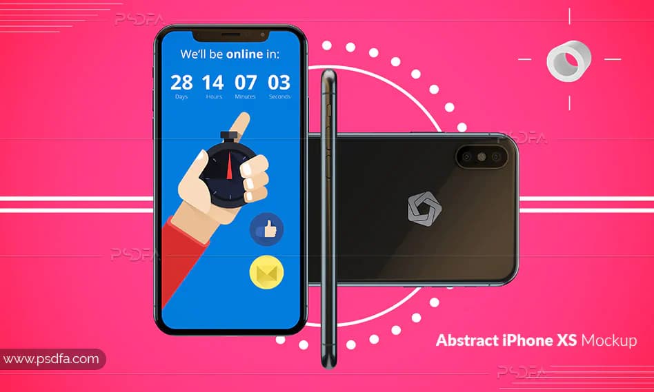 5 موکاپ انتزاعی آیفون ایکس اس – Abstract iPhone XS Mock-up