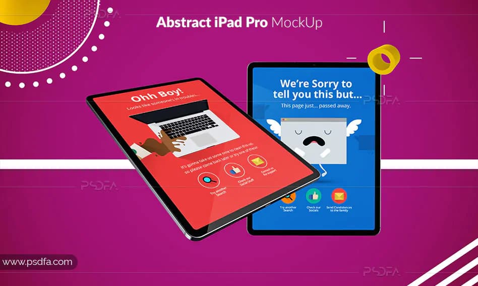 موکاپ انتزاعی تبلت آیپد پرو – Abstract iPad Pro MockUp