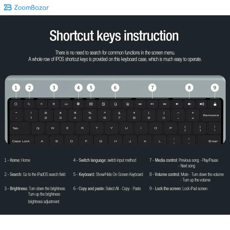 کیف کلاسوری کیبورددار نیلکین مدل Bumper Combo Backlit Keyboard مناسب برای تبلت اپل iPad Pro 11 2024 — تصویر ۷