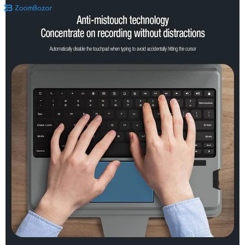 کیف کلاسوری کیبورددار نیلکین مدل Bumper Combo Backlit Keyboard مناسب برای تبلت اپل iPad Pro 11 2024 — تصویر ۸