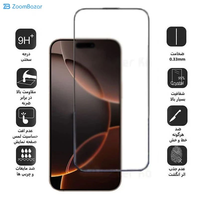 گلس مات کی -زد دوو مدل AG-Matte-k مناسب برای گوشی موبایل اپل iPhone 16 Pro Max — تصویر ۳