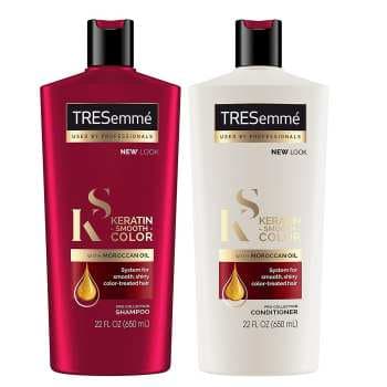 شامپو و نرم کننده مو ترزمی مدل Keratin Smooth Color حجم 650 میلی لیتر مجموعه دو عددی