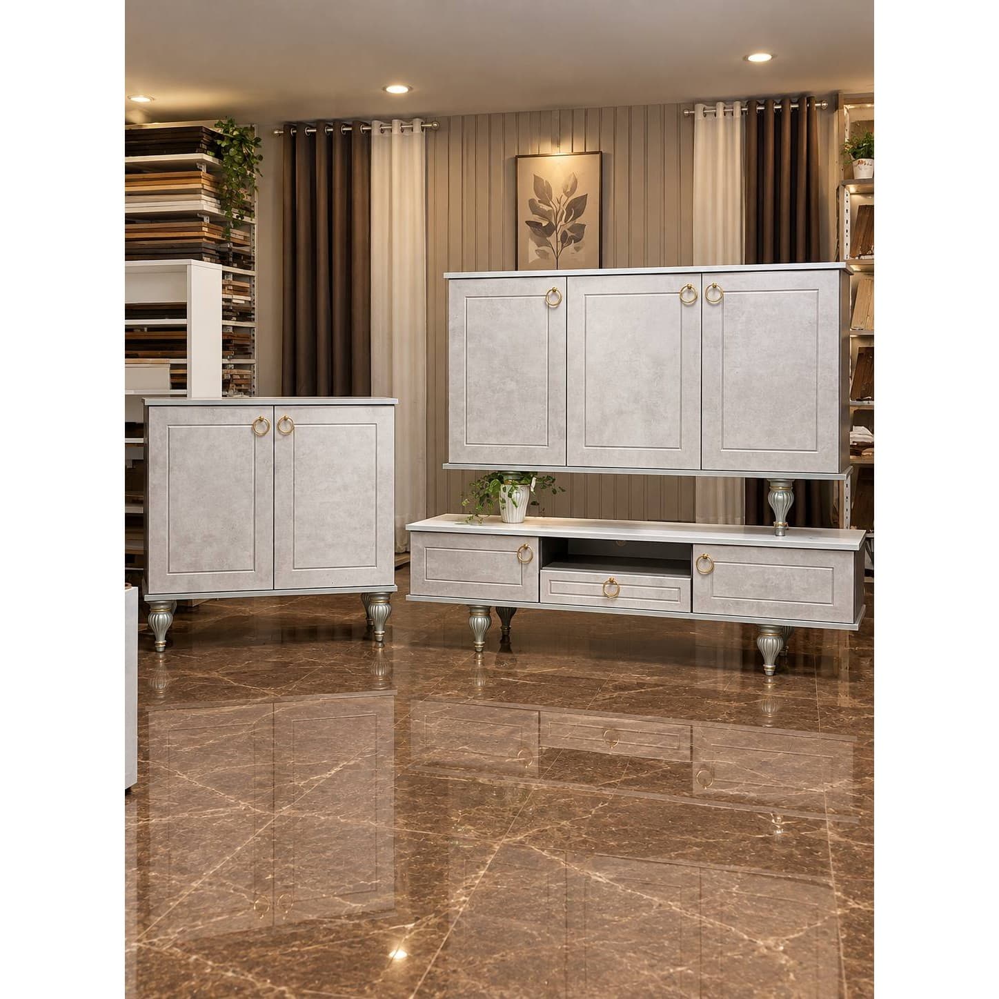 ست میز تلویزیون کنسول جاکفشی مدل لارا کامنا مدل 13152746